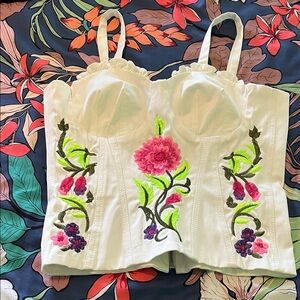 Ann Fernandes embroidered bustier new